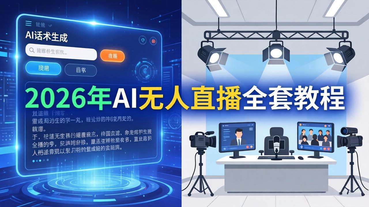 2026年AI无人直播全套教程:OBS安装+软件配置+直播间搭建+话术生成+一键开播实操|青心网创站