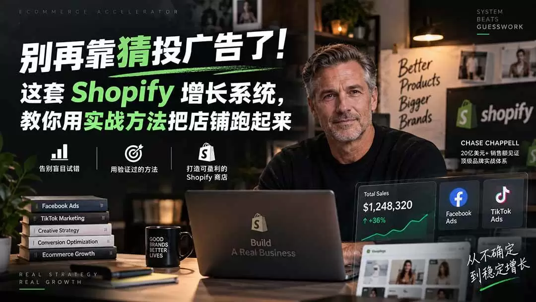 (20367期)别再靠猜投广告了!这套 Shopify 增长系统,教你用实战方法把店铺跑起来【原创双语字幕】 (20367期)别再靠猜投广告了!这套 Shopify 增长系统,教你用实战方法把店铺跑起来【原创双语字幕】