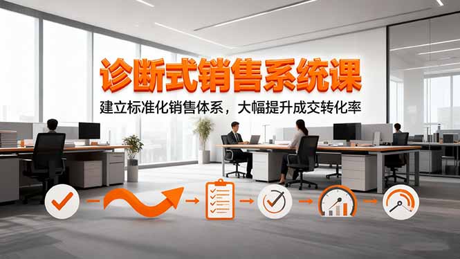 诊断式销售系统课，建立标准化销售体系，大幅提升成交转化率-青心网创站