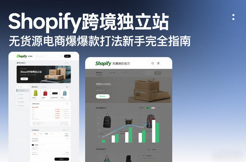 Shopify跨境独立站无货源电商爆款打法新手完全指南青心网创青心网创站