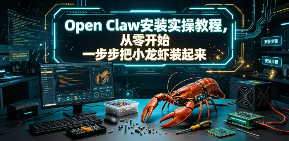 Open Claw安装实操教程，从零开始一步步一步步把小龙虾装起来|青心网创站