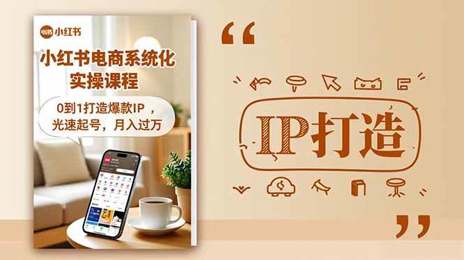 （16614期）小红书流量变现系统化实操课程，0到1打造爆款IP，光速起号，月入过万-青心网创站