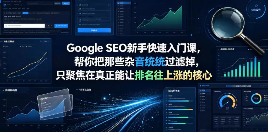 Google SEO新手快速入门课，帮你把那些杂音统统过滤掉，只聚焦在真正能让排名往上涨的核心动作【原创双语字幕】|青心网创站