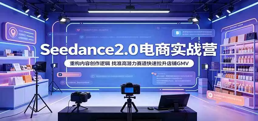 Seedance2.0电商实战营：重构内容创作逻辑，找准高潜力赛道快速拉升店铺GMV|青心网创站