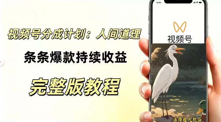 视频号新玩法之AI动漫画风励志视频，不用会画画、不用拍摄，持续化收益，详细拆解 - 青心资源站