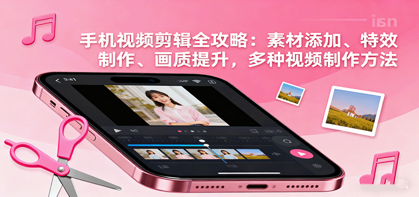 手机视频剪辑全攻略：素材添加、特效制作、画质提升，多种视频制作方法-青心网创站