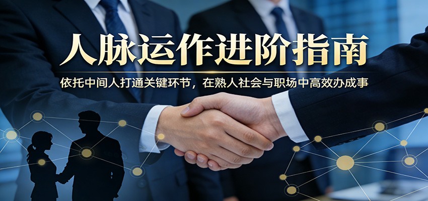 付费文章：人脉运作进阶指南，依托中间人打通关键环节，在熟人社会与职场中高效办成事|青心网创站