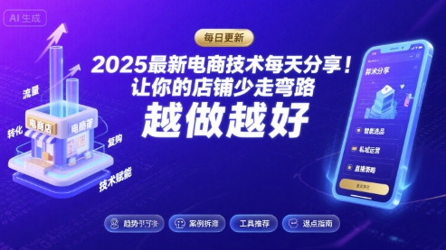 2025最新电商技术每天分享，让你的店铺少走弯路，越做越好(更新26年01月)青心网创青心网创站