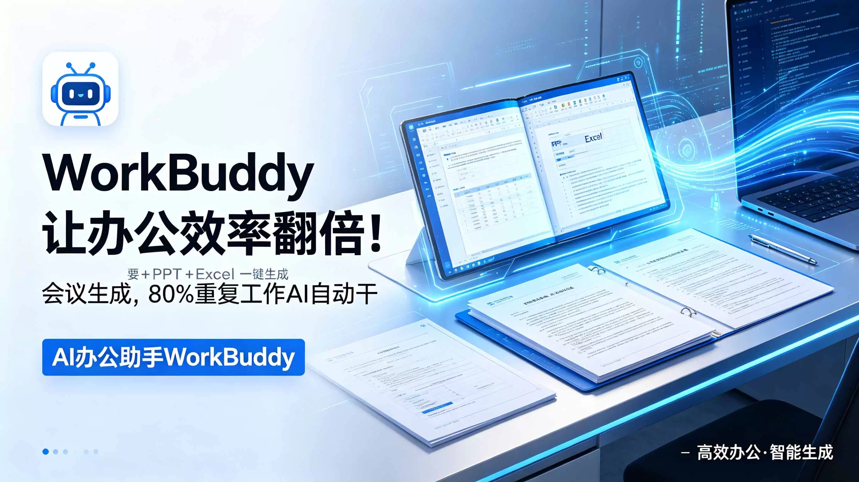 WorkBuddy让办公效率翻倍！会议纪要+PPT+Excel一键生成，80%重复工作AI自动干|青心网创站