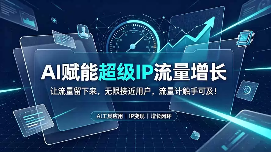 AI赋能超级IP流量增长：让流量留下来，无限接近用户，流量计触手可及！|青心网创站