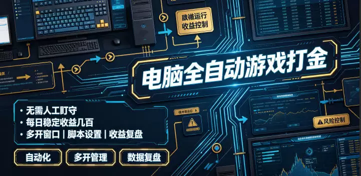 电脑全自动游戏打金,无需人工盯守,每日稳定收益几百!【揭秘】 电脑全自动游戏打金,无需人工盯守,每日稳定收益几百!【揭秘】