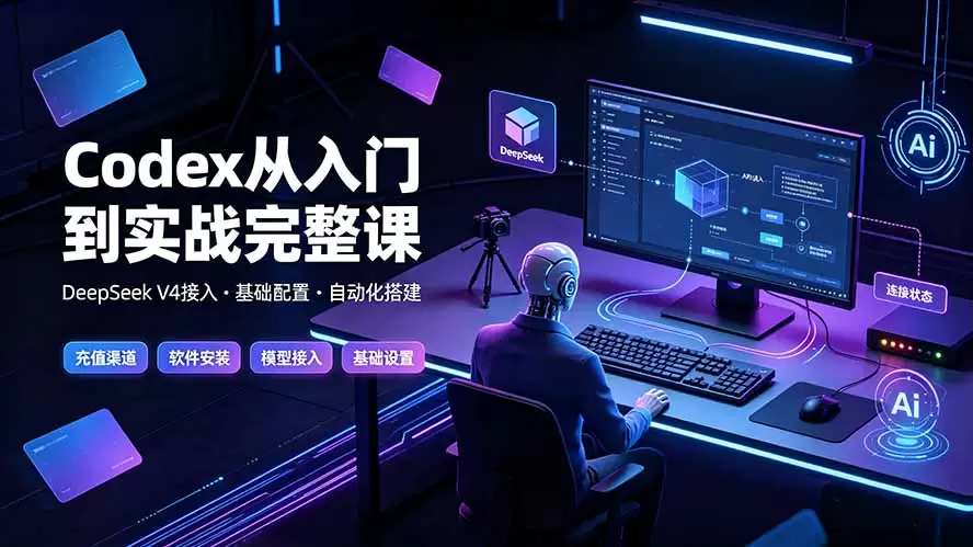 Codex从入门到实战完整课｜充值·安装·接入DeepSeek，记忆·插件·Skill·CLI·MCP全拆解|青心网创站