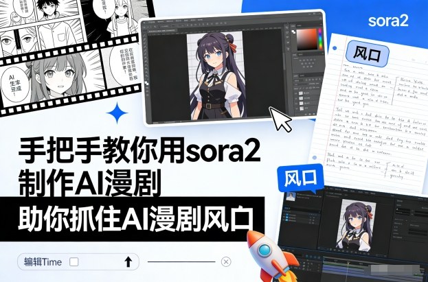 手把手教你用sora2制作AI漫剧，助你抓住AI漫剧风口-青心网创站