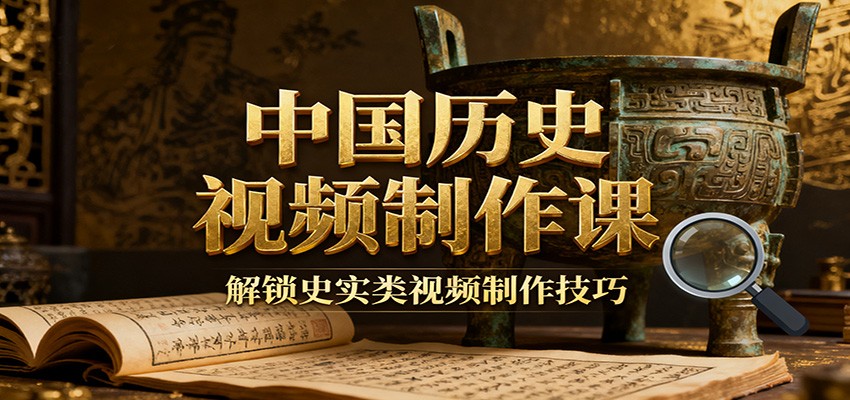 中国历史视频制作课:疆域地图集+参考文案+练习素材,解锁史实类视频制作技巧-青心网创站