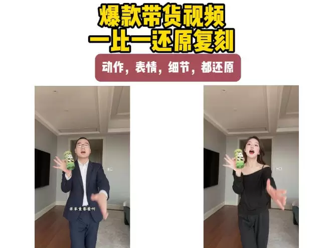 AI带货视频复刻，一比一还原加二创，动作，表情，细节，都还原，新手也能直接套用 - 青心资源站